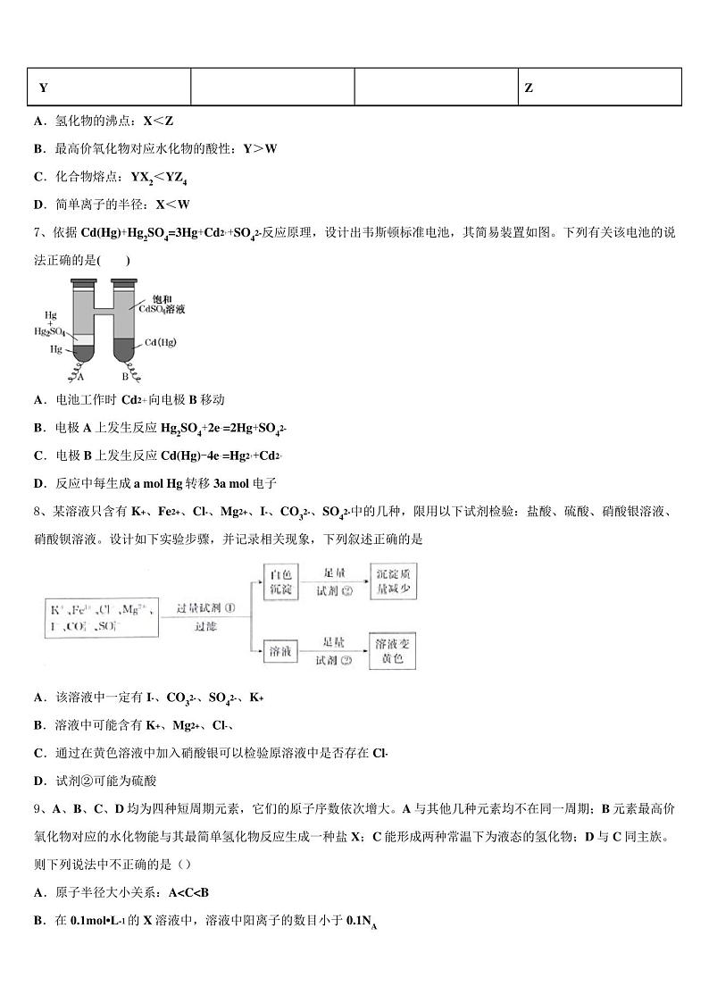 山东省青岛五十八中2023学年高三3月份第一次模拟考试化学试卷(含解析)第3页