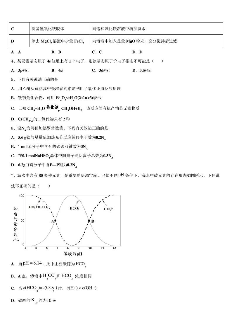 河南省五岳在线考试2023学年高考化学全真模拟密押卷(含解析)第2页