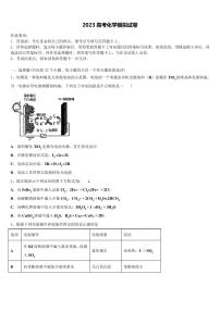 广东省华附、省实、深中、广雅四校2023学年高考冲刺模拟化学试题(含解析)