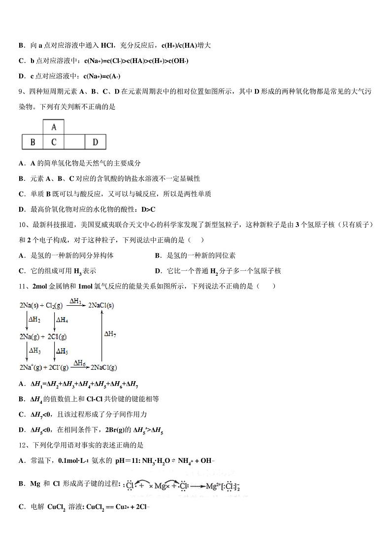 湖南省二校联考2023学年高考化学倒计时模拟卷(含解析)03