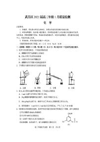 2021届湖北省武汉市武昌区高三1月质量检测化学试题 PDF版