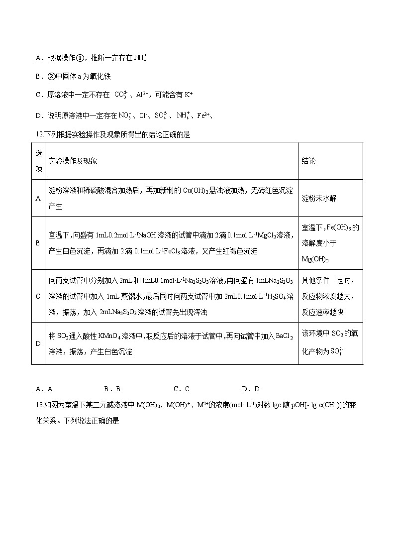 预测卷二（全国乙卷）-2023年高考化学考前名校必杀题（全国卷）（原卷版）第3页