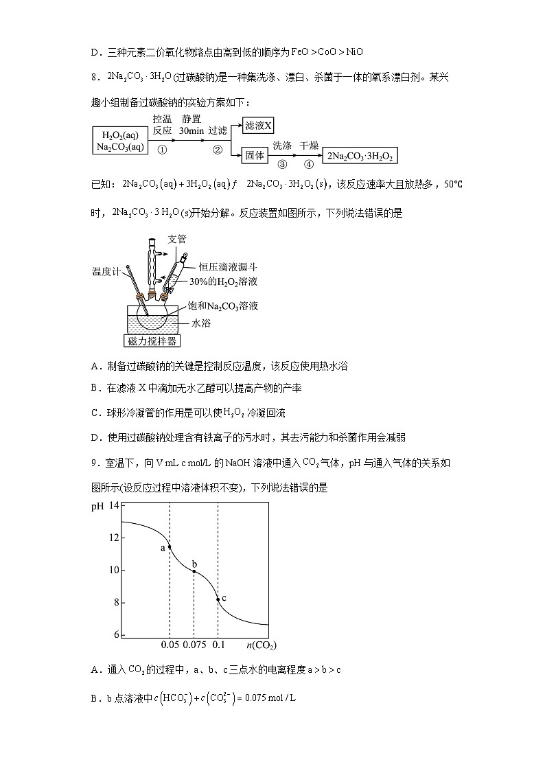 河北省沧州市盐山县2023届高三下学期二模化学试题（含解析）03