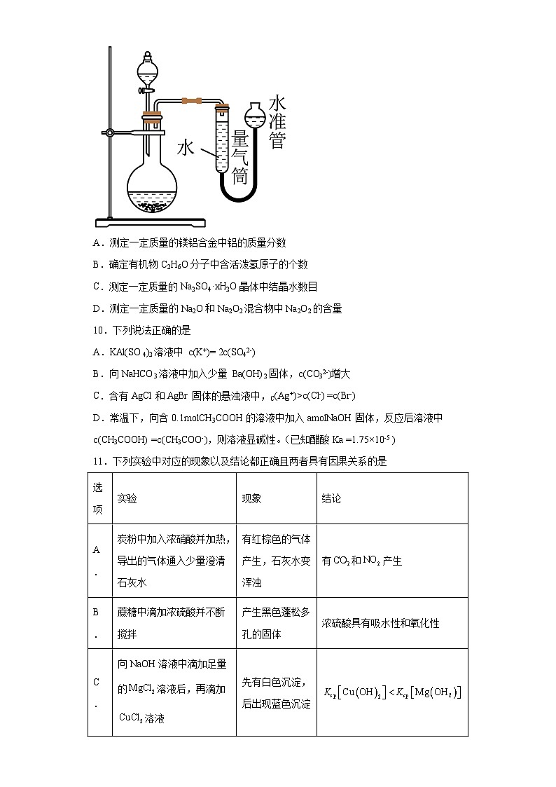 天津市塘沽一中等12校2023届高三毕业班联考（2）模拟考化学试题（含解析）第3页