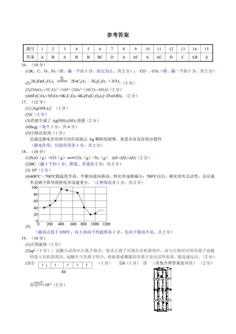 2023年5月21日第37届中国化学奥林匹克竞赛（江苏赛区）初赛试卷（PDF版含答案）01