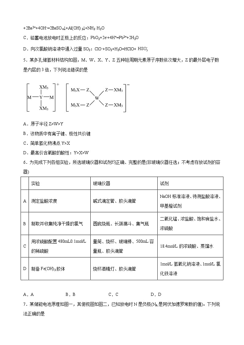 四川省凉山彝族自治州2023届高三下学期第二次诊断检测理科综合化学试题（含答案）02