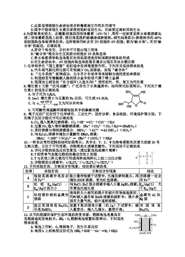 2023届四川省遂宁市射洪市普通高考模拟测试化学word版第2页