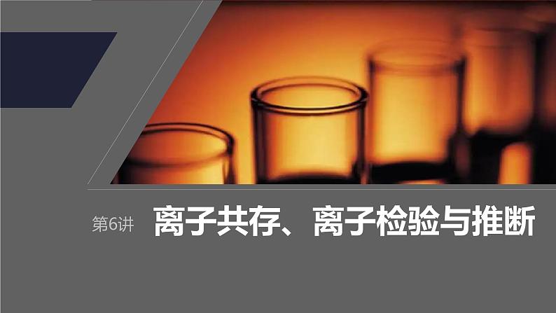 2024年高考化学一轮复习　第6讲　离子共存、离子检验与推断课件PPT第1页