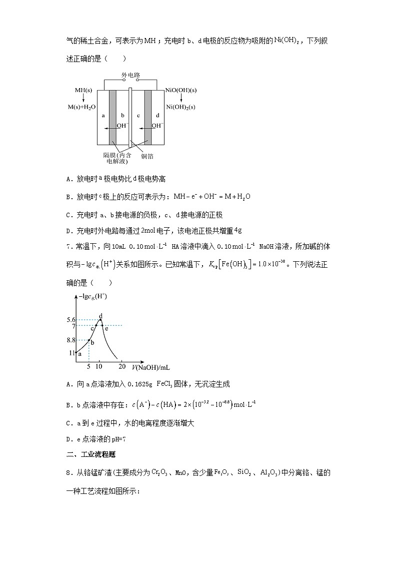 黑龙江省2022-2023学年高三第三次模拟考试理科综合化学试卷（含解析）02