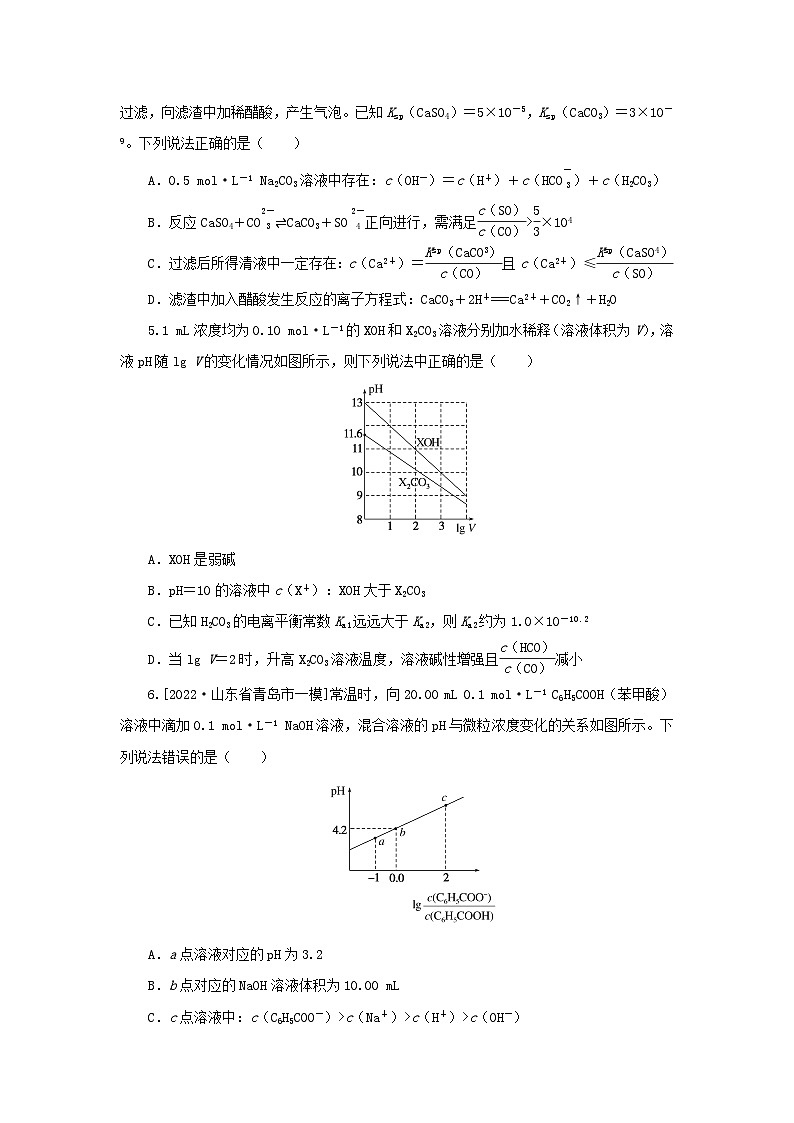 2023新教材高考化学二轮专题复习专题精练9电解质溶液第2页