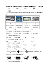 北京市2023年普通高中学业水平合格性考试仿真模拟（1）化学试卷（含答案）