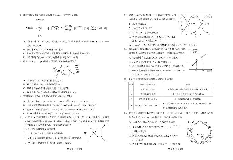 甘肃省张掖市某重点校2023届高二年级五月月考化学试卷  PDF版无答案第2页