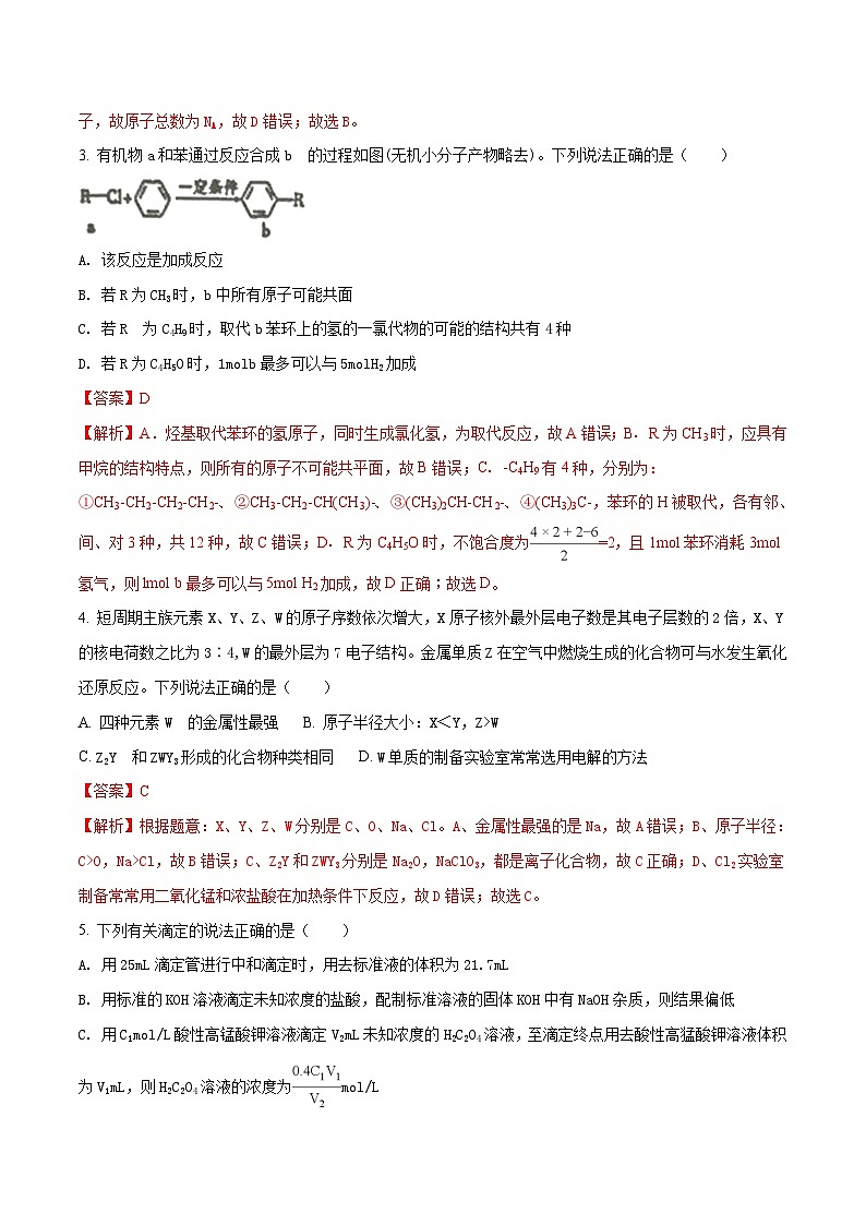 精品解析：【全国百强校】河北省衡水市衡水中学2018届高三第十六次模拟考试化学试题（解析版）第2页
