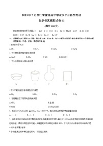 2023年7月浙江省普通高中学业水平合格性考试化学模拟卷03