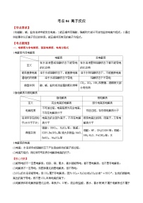 考点04 离子反应——2023年江苏省普通高中化学学业水平合格性考试专项精讲+测试