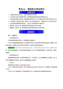 考点01  物质的分类及转化（考点归纳）——2023年高中化学学业水平考试专项精讲+测试（人教版2019必修1+必修2）