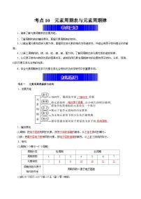 考点10  元素周期表与元素周期律（考点归纳）——2023年高中化学学业水平考试专项精讲+测试（人教版2019必修1+必修2）