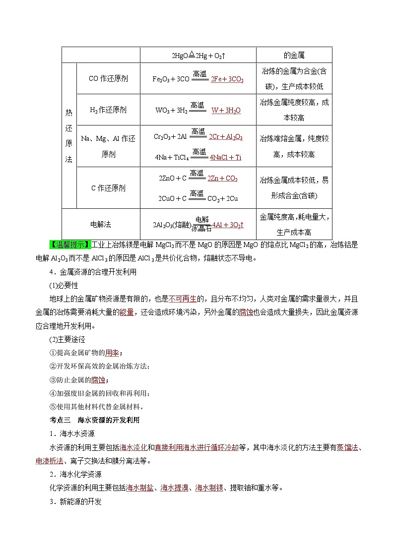 考点21  化学与可持续发展（教师版）第2页