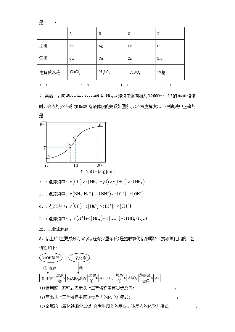 吉林省2022-2023学年高三第一次模拟考试理科综合化学试卷（含解析）02