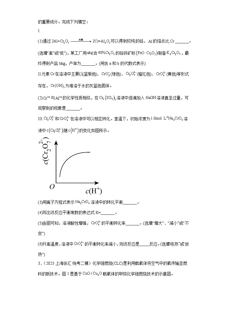 上海徐汇区2021届-2023届高考化学三年模拟（二模）按题型分类汇编-02非选择题第2页