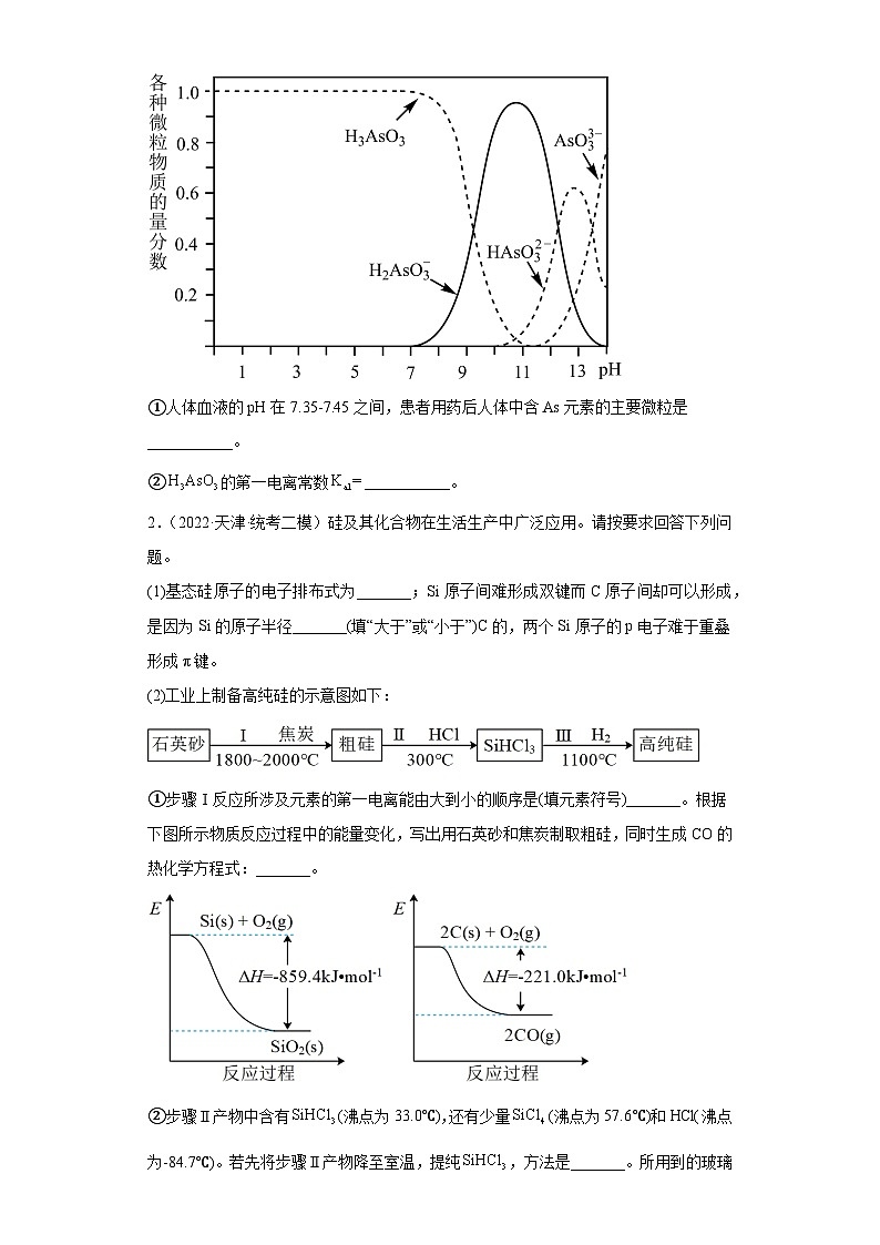 天津河西区2021届-2023届高考化学三年模拟（二模）按题型分类汇编-02非选择题02