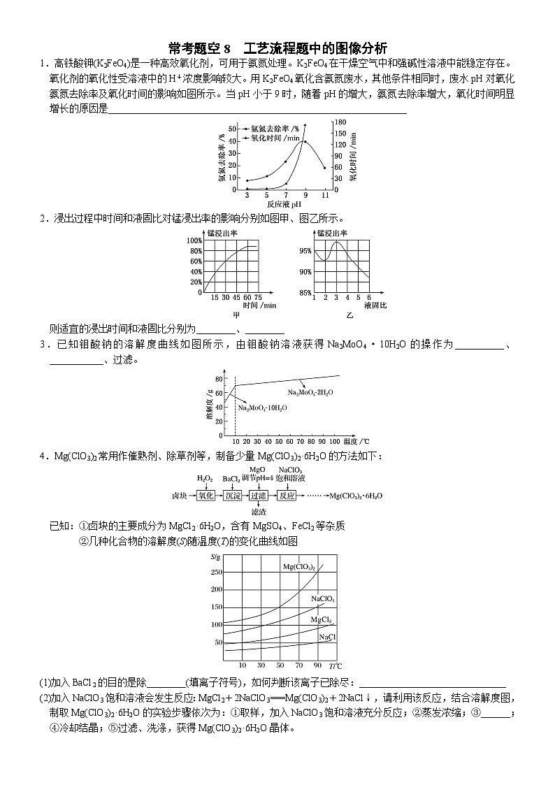 08    常考题空8　工艺流程题中的图像分析 （附答案解析）-备战高考化学大题逐空突破系列（全国通用）01
