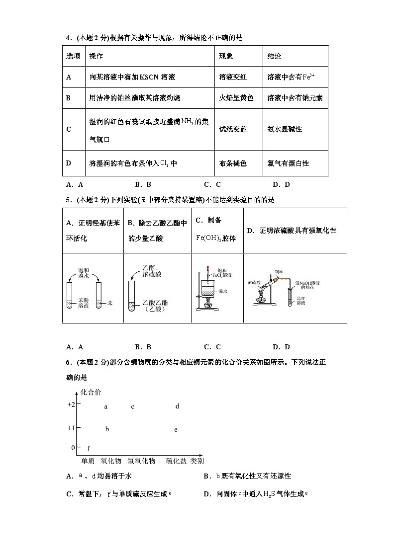 广东省广州市海珠外国语实验中学2022-2023学年高三下学期模拟考试（三模）化学试题02
