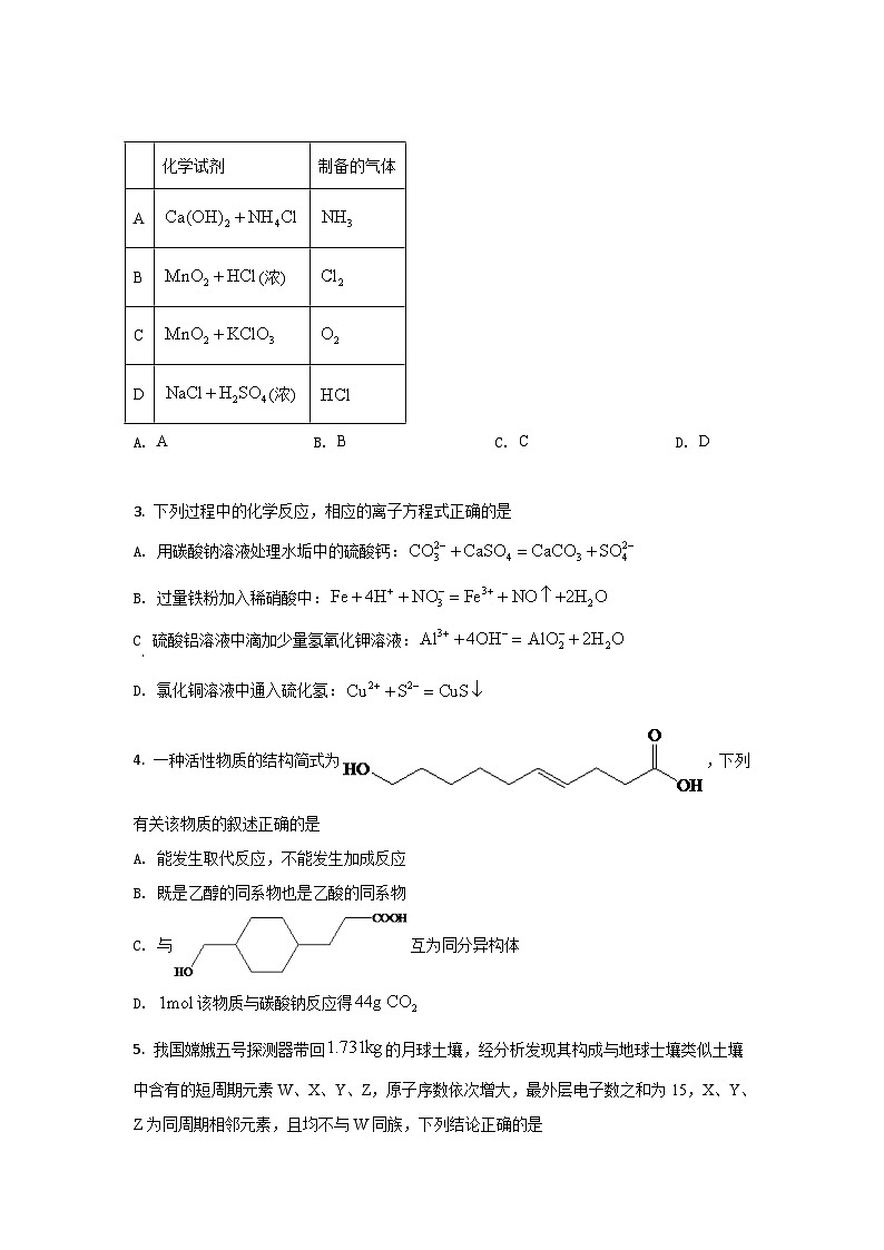 2021年全国统一高考化学试卷（新课标ⅰ）（原卷版）第2页