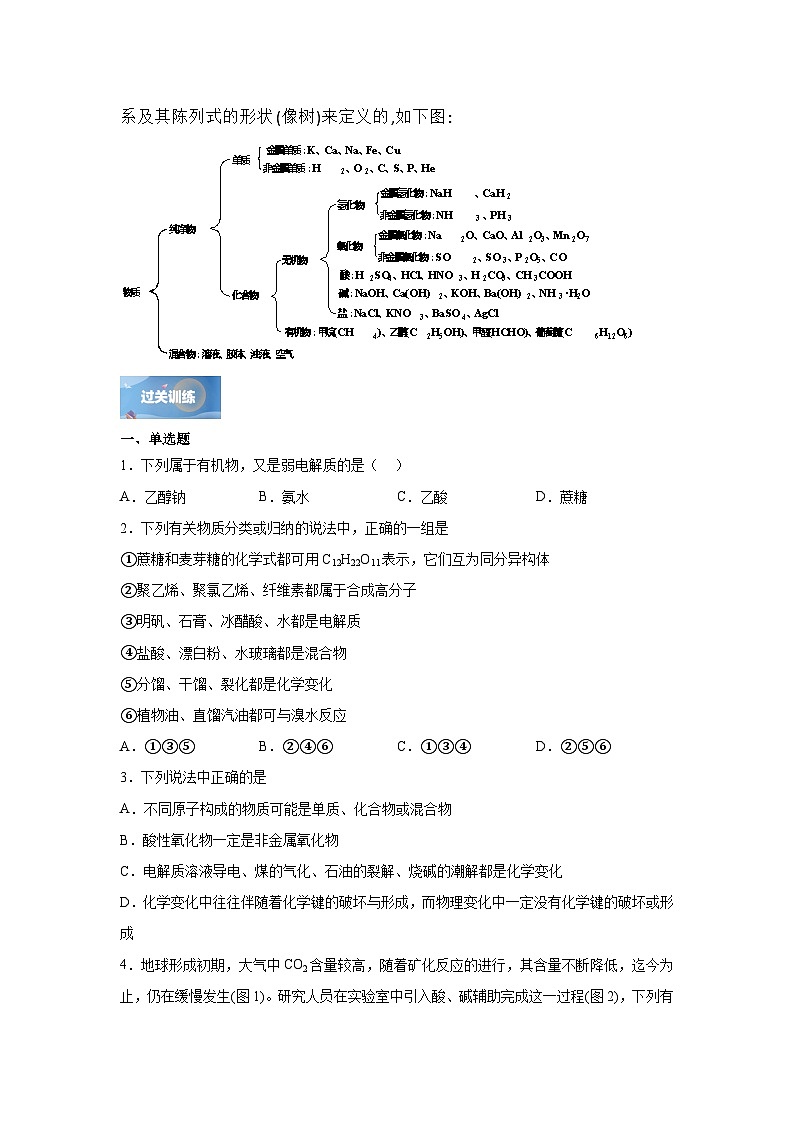 2024届高三化学一轮复习-01物质的组成、性质和分类讲义02