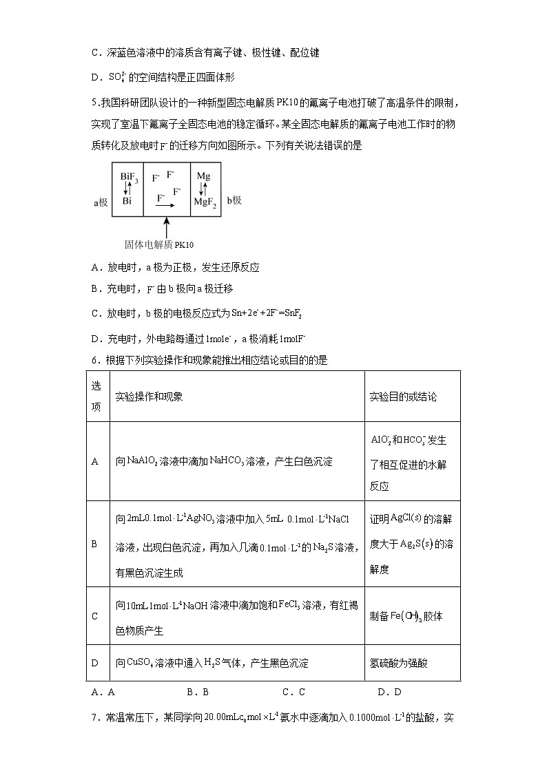 吉林省白山市2023届高三下学期五模联考理综化学试题（含解析）第2页