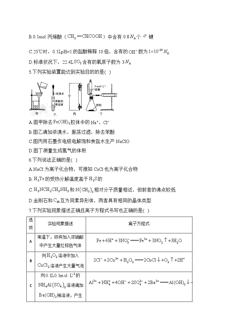 2023届新高考高三下学期化学金榜猜题卷【山东专版】第2页