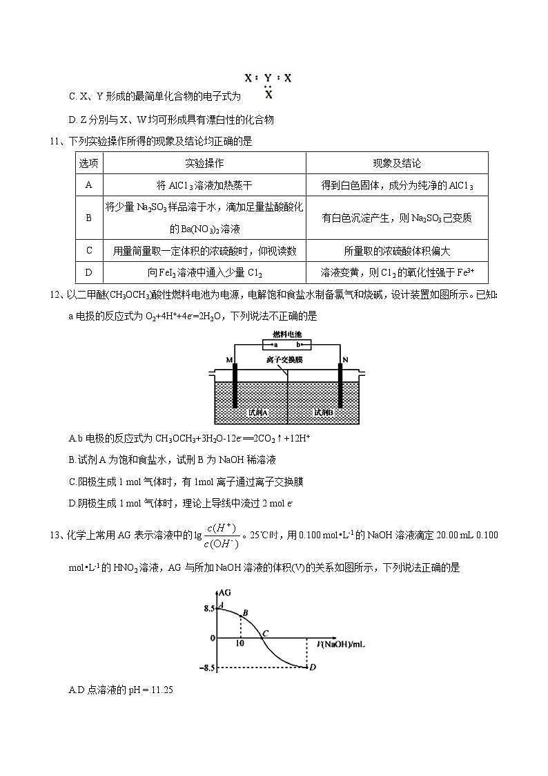 河北省衡水中学2018届高三高考押题（一）化学试题02