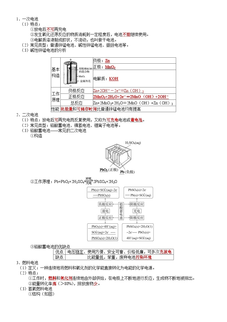 第4章 化学反应与电能——【期末复习】高二化学单元复习知识点梳理（人教版2019选择性必修1）03