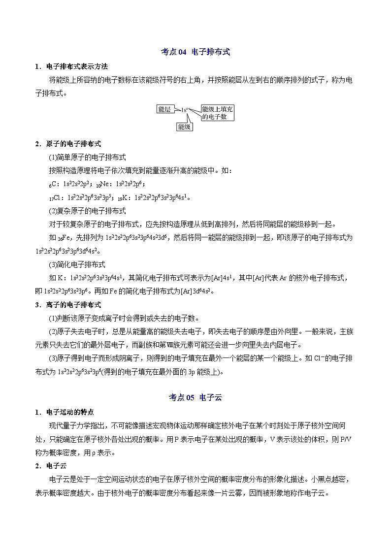 第一章  原子结构与性质——【期末复习】高二化学单元复习知识点梳理（人教版2019选择性必修2）03