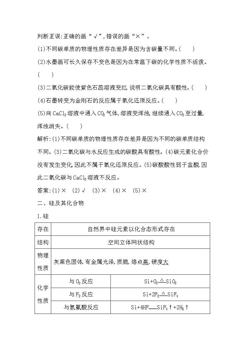 2024届高考化学一轮复习课件 第四章 化工生产中的重要非金属元素 第4讲 无机非金属材料 化学与可持续发展03