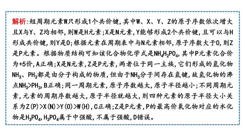 热点强化练4　元素位、构、性综合推断第7页