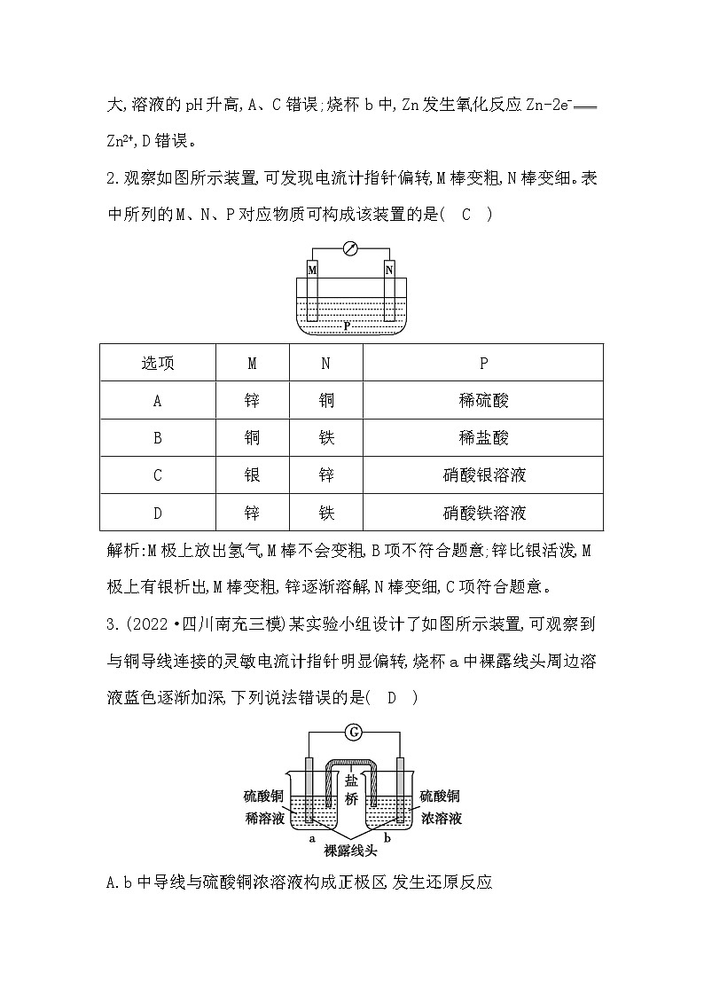 2024届高考化学一轮复习课件 第六章 化学反应与能量 第2讲 原电池02