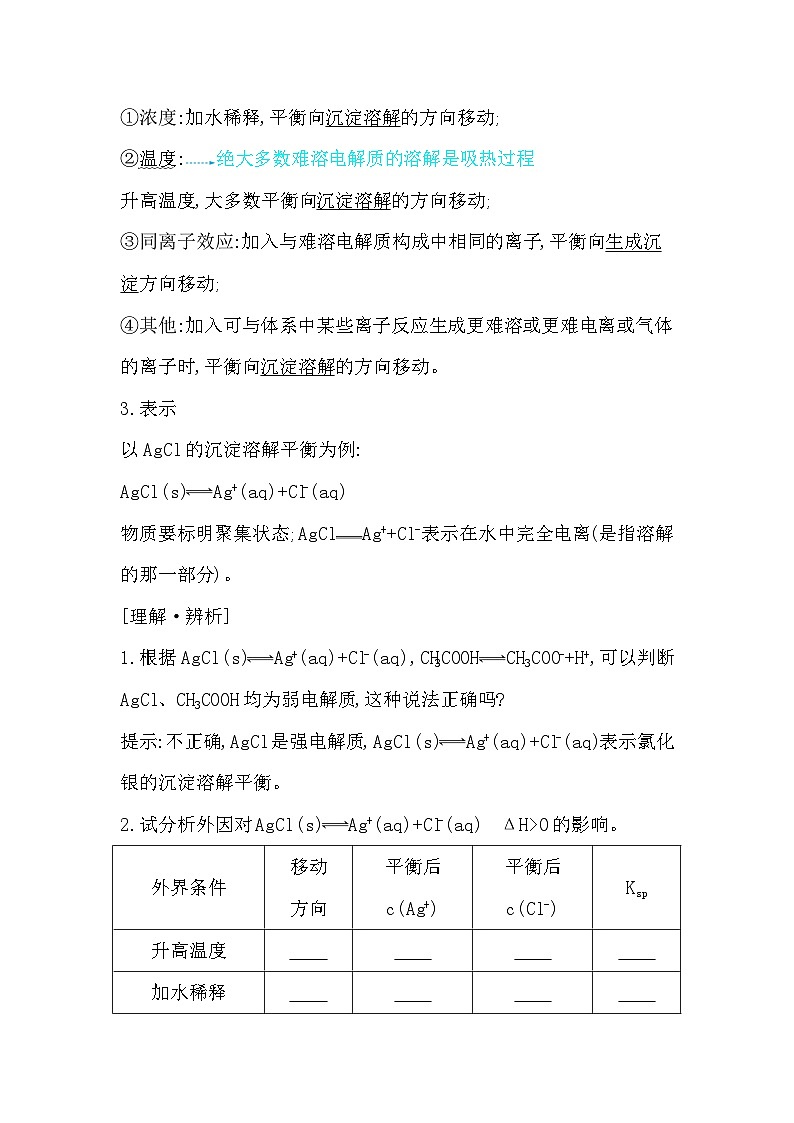 2024届高考化学一轮复习课件 第八章 水溶液中的离子反应与平衡 第4讲 沉淀溶解平衡02