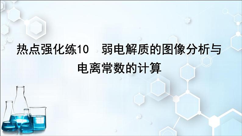 2024届高考化学一轮复习课件 第八章 水溶液中的离子反应与平衡 热点强化练10 弱电解质的图像分析与电离常数的计算01