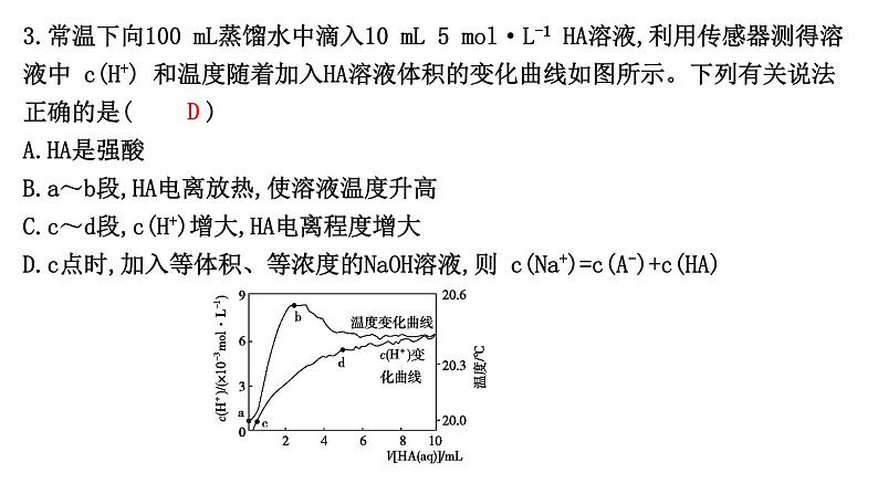 2024届高考化学一轮复习课件 第八章 水溶液中的离子反应与平衡 热点强化练10 弱电解质的图像分析与电离常数的计算05