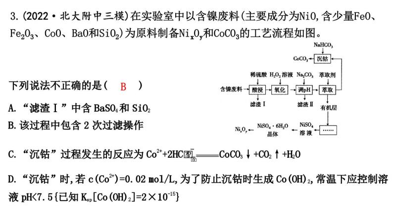 2024届高考化学一轮复习课件 第十章 化学实验 热点强化练15 物质的分离与提纯在实验、流程中的应用06