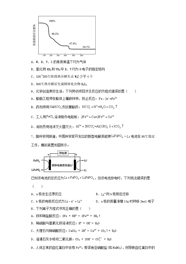 湖南省邵阳市2023届高三下学期第二次模拟考试化学试卷（含解析）02