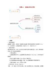 专题01 金属及其化合物——2022-2023学年高一化学下学期期末知识点精讲+训练学案+期末模拟卷（沪科版2020必修第二册）