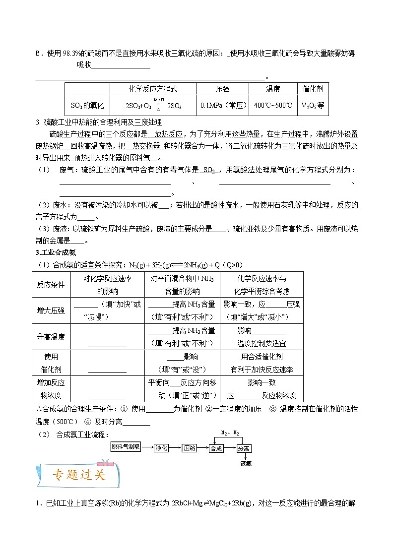 专题04 化工生产——2022-2023学年高一化学下学期期末知识点精讲+训练学案+期末模拟卷（沪科版2020）（原卷版）第2页