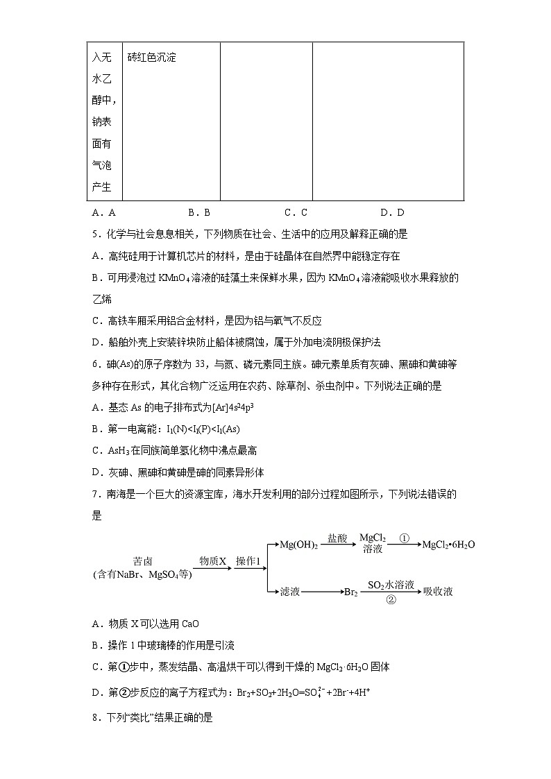 广东省惠州市2022-2023学年高三上学期第二次调研考试化学试题（含解析）第2页
