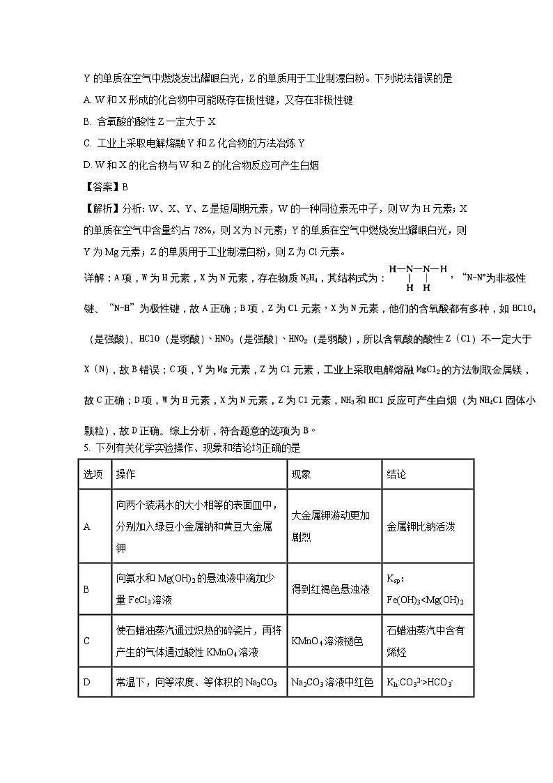 【解析版】安徽省A10联盟2018届高三最后一卷理综化学试题03