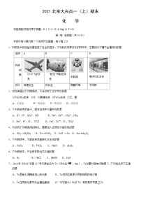 2021北京大兴高一（上）期末化学（教师版）