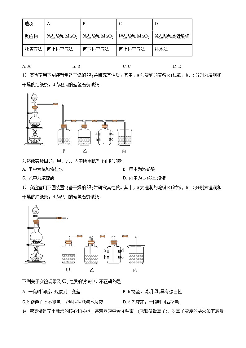 2023北京十一实验中学高一（上）期末化学（教师版）第3页