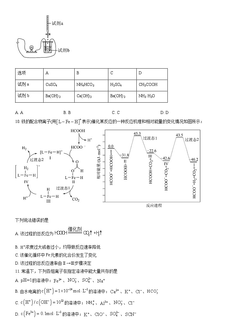 2021北京八中高二(上)期中化学（教师版） 试卷03