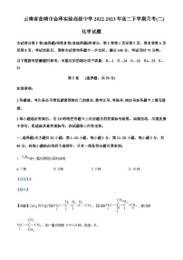 云南省曲靖市会泽实验高级中学2022-2023学年高二下学期月考（二）化学试题含解析